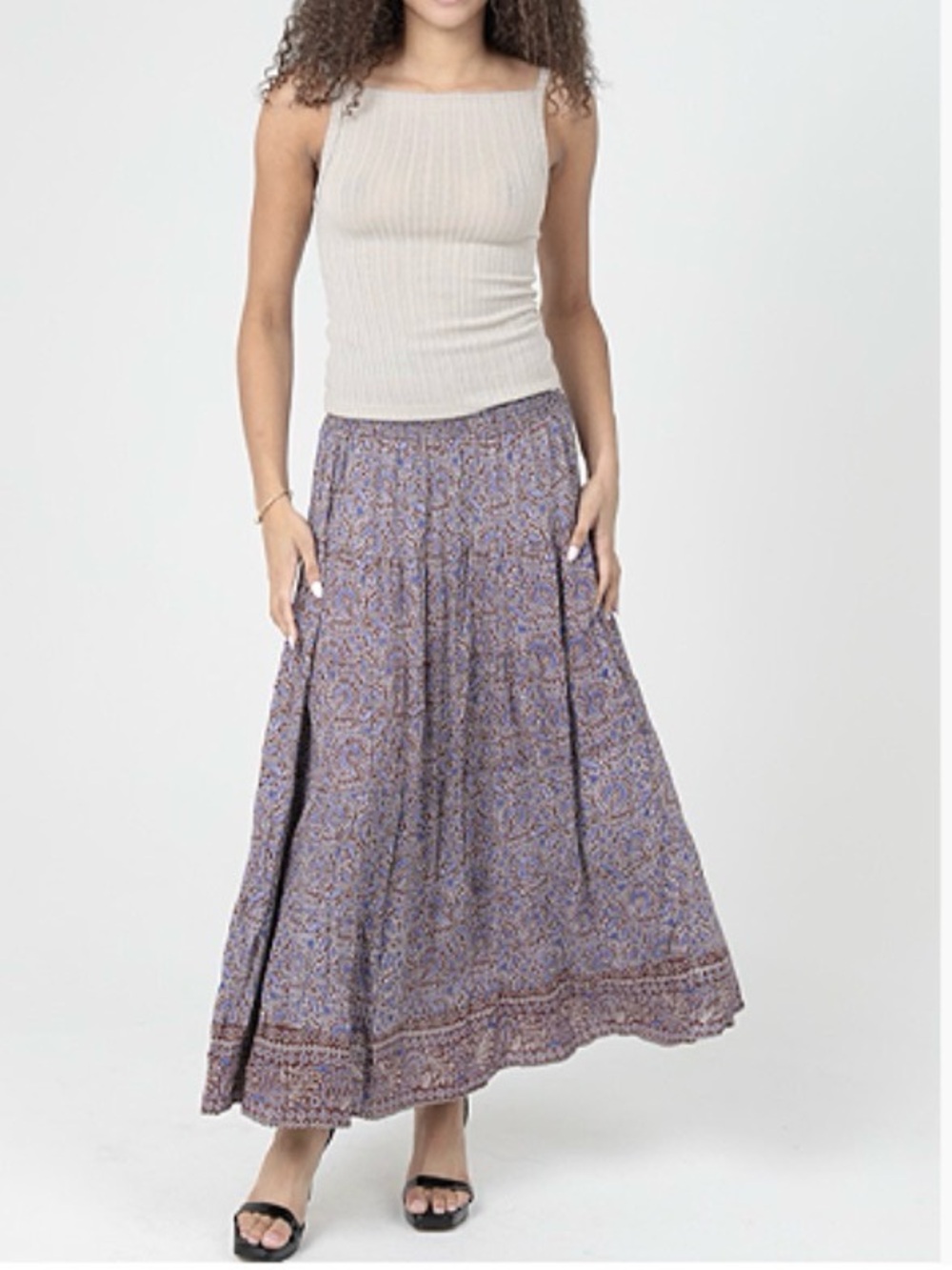 Bohemian Floral Maxi Skirt